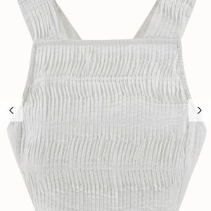 Chic White Textured Tank Top